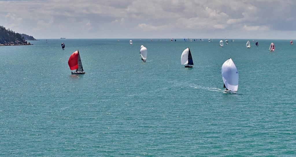 Quest lead the fleet in the Around Island Race on Day 2 of the SeaLink Magentic Island Race Week. © John De Rooy